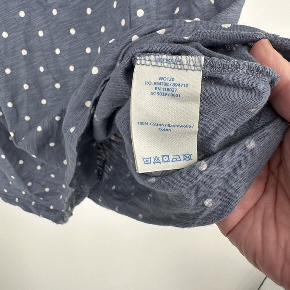 Boden Blouse Short Sleeve Blue Polka Dot Size XL - Picture 4 of 4